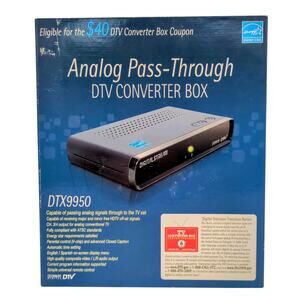 Digitalstream DTX9950 Analog Pass-Through DTV Converter Box ATSC Tuner
